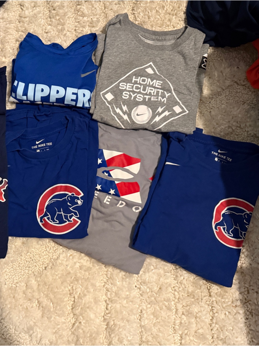 Lot (9)of boys large shirts